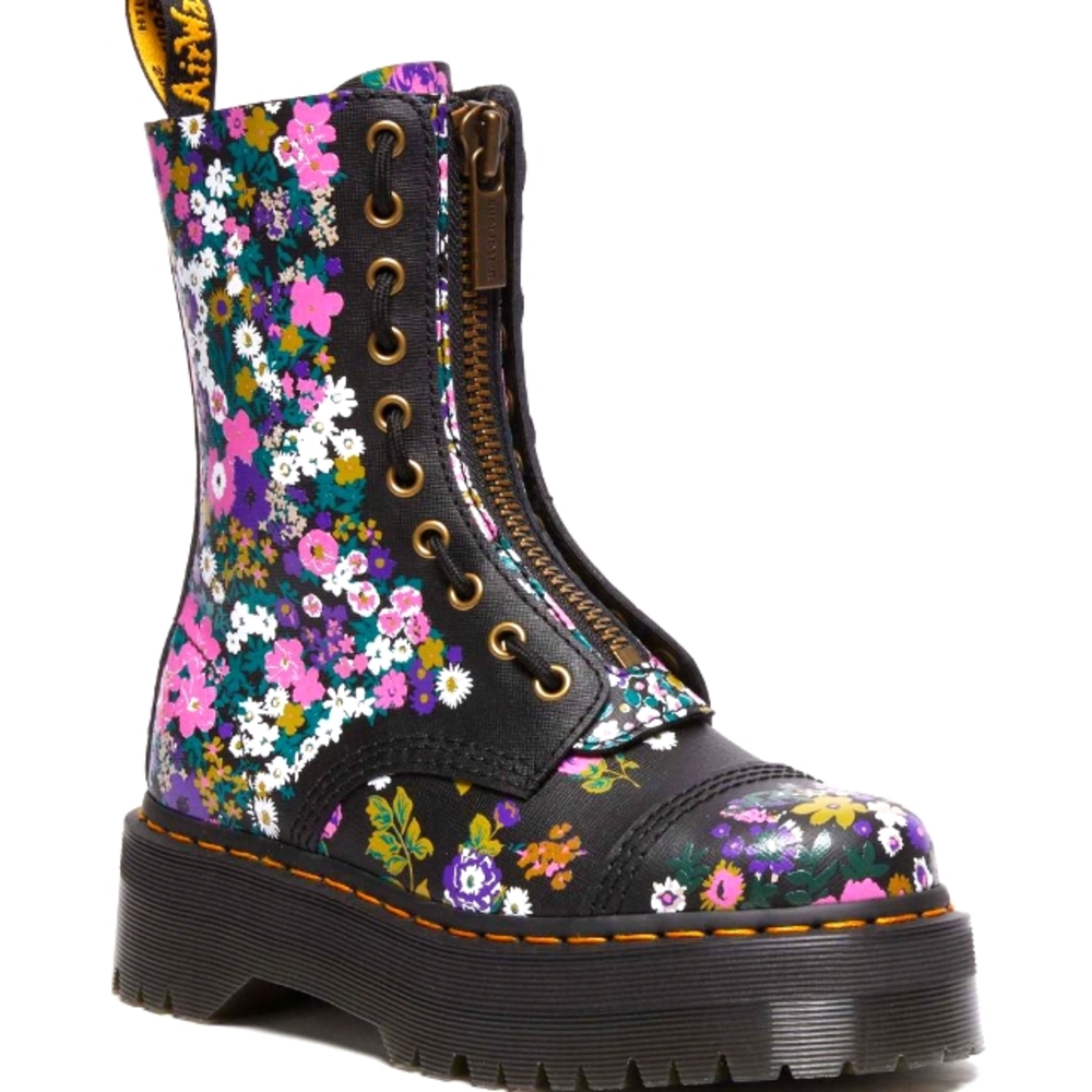 Dr Marten's Sunclair floral high knee women boots Sz 9 sold-out